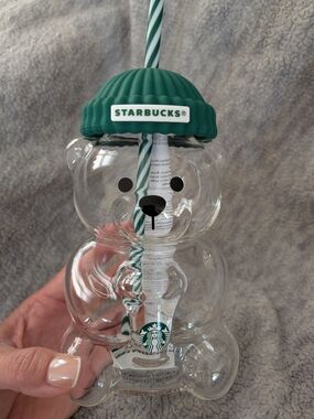 Starbucks Asia AUTHENTIC Bear Glass BNWT